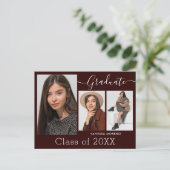 Carte Postale Script de calligraphie moderne Brgdy 3 Diplôme pho (Debout devant)