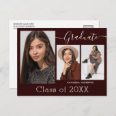 Carte Postale Script de calligraphie moderne Brgdy 3 Diplôme pho (Devant / Derrière)