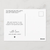 Carte Postale Script de calligraphie moderne de l'amour et des r (Dos)