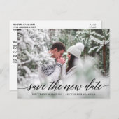 Carte Postale Script De Calligraphie Moderne Enregistrer La Nouv (Devant / Derrière)