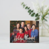 Carte Postale Script de calligraphie moderne Feliz Navidad Photo (Debout devant)