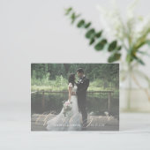 Carte Postale Script de calligraphie or Merci photo Faux Foil (Debout devant)