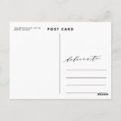 Carte Postale Script de calligraphie or Merci photo Faux Foil (Dos)