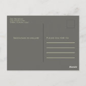 Carte Postale Script de calligraphie or simple Budget photo mode (Dos)