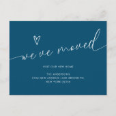 Carte Postale Script de coeur bleu marine minimal Nous avons bou (Devant)