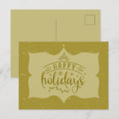 Carte Postale Script de Joyeuses Fêtes (Devant / Derrière)