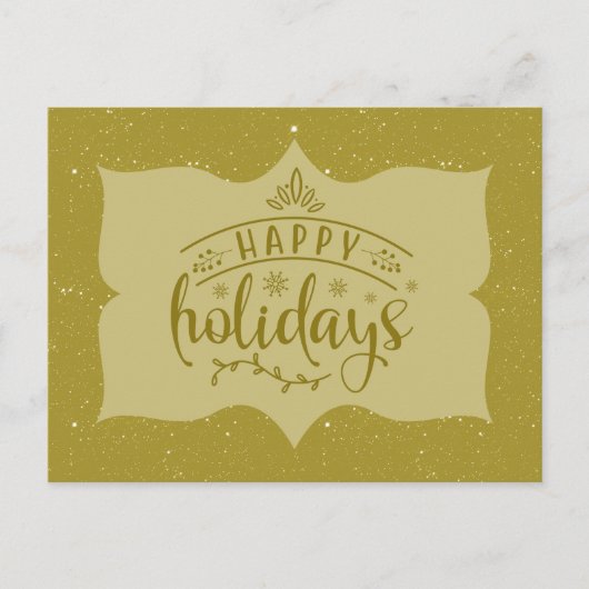Carte Postale Script de Joyeuses Fêtes (Devant)