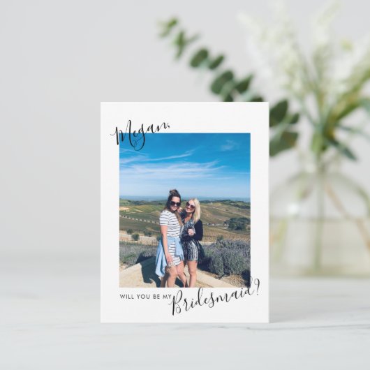 Carte Postale Script de la proposition de l'aide-mémoire en noir (Debout devant)