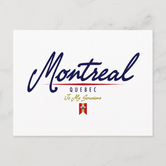 Carte Postale Script de Montréal (Devant)