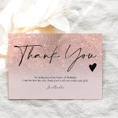 Carte Postale Script de parties scintillant d'or rose moderne me