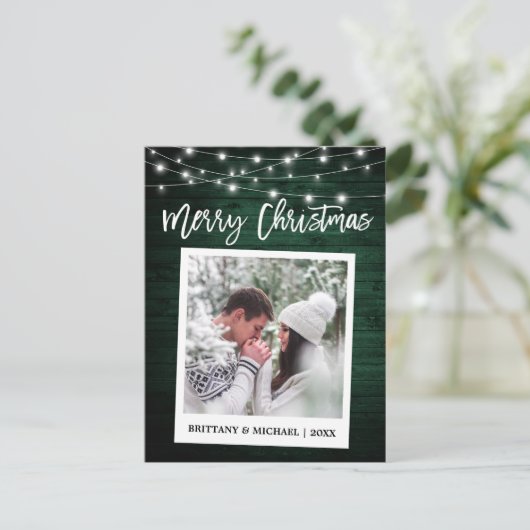 Carte Postale Script de pinceau bois Caméra instantanée Couple C (Debout devant)