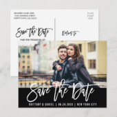 Carte Postale Script de pinceau moderne photo tendance Enregistr (Devant / Derrière)