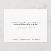 Carte Postale Script de remerciement d'entreprise minimaliste Cœ (Dos)