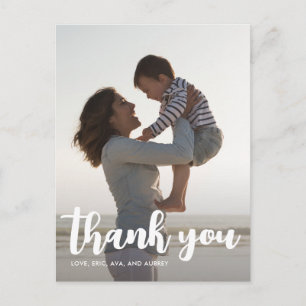 Carte Postale Script de remerciement pour la fête d'anniversaire