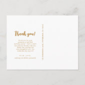 Carte Postale Script de remerciement pour la fête d'anniversaire (Dos)