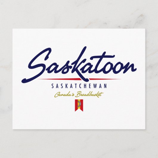 Carte Postale Script de Saskatoon (Devant)