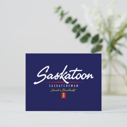 Carte Postale Script de Saskatoon (Debout devant)