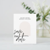 Carte Postale Script de sauvegarde de date de niche minimaliste (Debout devant)