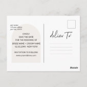 Carte Postale Script de sauvegarde de date de niche minimaliste (Dos)