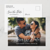 Carte Postale Script de sauvegarde de date simple moderne avec p (Devant / Derrière)