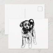 Carte Postale Script de sourire d'hiver (Devant / Derrière)