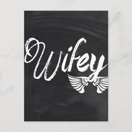 Carte Postale script de tableau moderne lune de miel wifey (Devant)