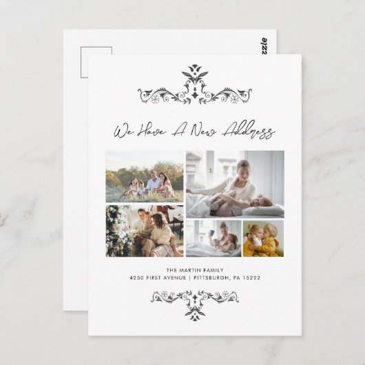 Carte Postale Script décontracté 5 Photos Ornate Moving Faire-pa (Devant / Derrière)