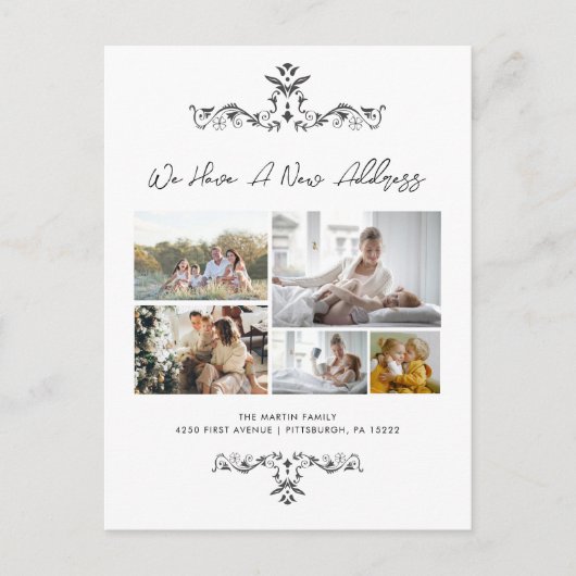 Carte Postale Script décontracté 5 Photos Ornate Moving Faire-pa (Devant)