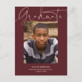 Carte Postale Script décontracté Bourgogne 2023 Diplôme photo (Devant)