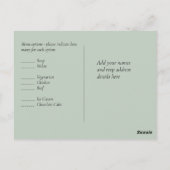Carte Postale Script du Mariage de Parties scintillant de la gou (Dos)