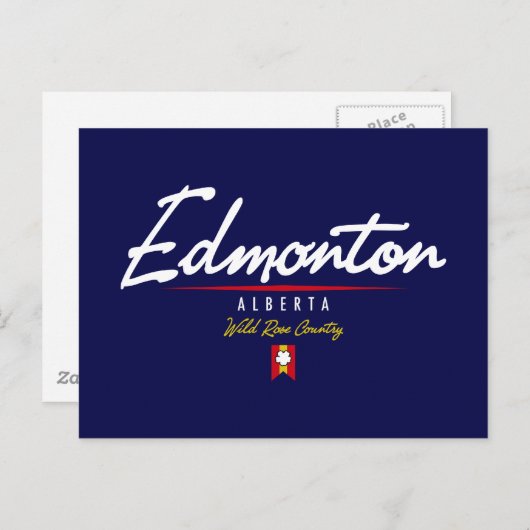 Carte Postale Script Edmonton (Devant / Derrière)