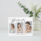 Carte Postale Script élégant et moderne | 3 Faire-part photo Gra (Debout devant)