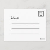 Carte Postale Script élégant | Graduation Merci photo (Dos)