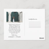 Carte Postale Script élégant | Merci photo Mariage (Dos)