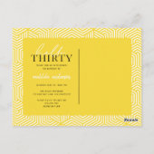 Carte Postale Script et géométrique 30e anniversaire (Dos)