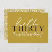Carte Postale Script et géométrique 30e anniversaire (Devant / Derrière)