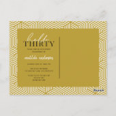 Carte Postale Script et géométrique 30e anniversaire (Dos)