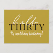 Carte Postale Script et géométrique 30e anniversaire (Devant)