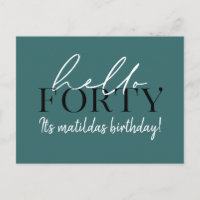 Script et géométrique 40e anniversaire