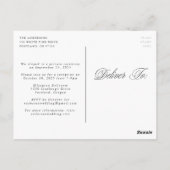 Carte Postale Script fantaisiste M. & Mme Mariage Elopement (Dos)