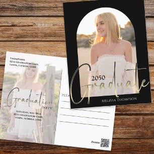 Carte Postale Script Gold Arc noir Arc deux photo Vellum