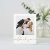 Carte Postale Script Gold Calligraphie moderne Simple Deux photo