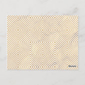 Carte Postale Script Gold Hearts, Diamonds Détails sur le blanc (Dos)