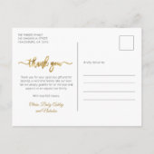 Carte Postale Script Gold moderne photo de nouveau-né Collage Me (Dos)