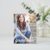 CARTE POSTALE SCRIPT GRAS 2 | INVITATION À LA DIPLÔME (Debout devant)