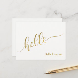 Carte Postale Script "Hello" personnalisé