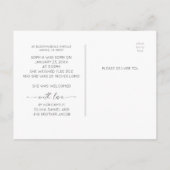 Carte Postale Script It's A Girl Baby Faire-part de naissance Ph (Dos)