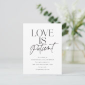 Carte Postale Script Love Mariage reporté Modifier la date (Debout devant)