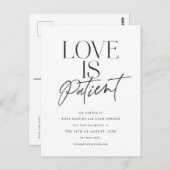 Carte Postale Script Love Mariage reporté Modifier la date (Devant / Derrière)
