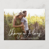 Carte Postale Script manuscrit Changement de plan Photo (Devant)